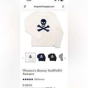 Long Wharf Supply Women’s Bonny SeaWell Sweater in Cream- Medium